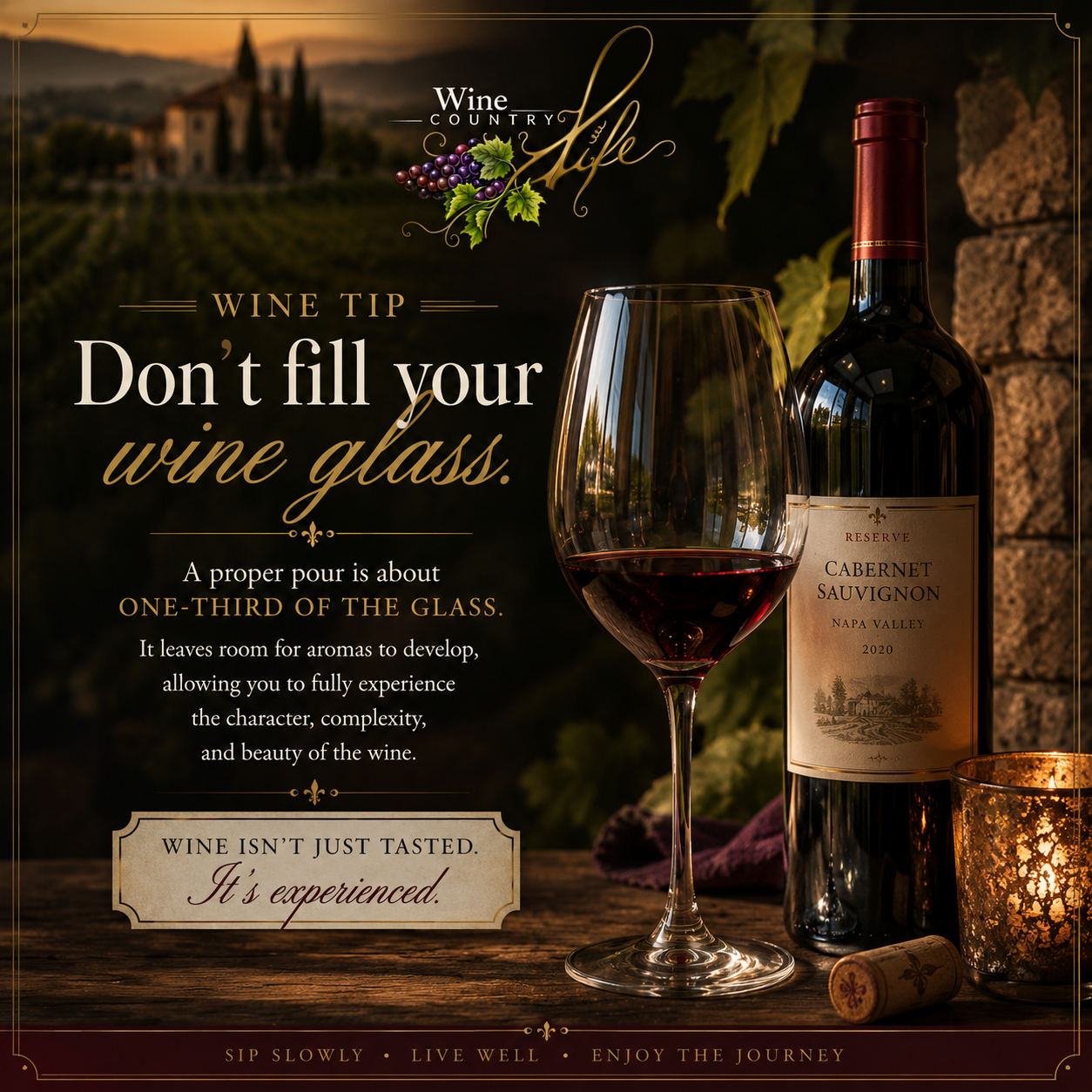 Don’t Fill Your Wine Glass